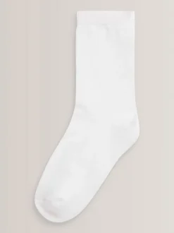 Next Blanc - Lot de 5 paires de chaussettes de sport pour l'école enrichies en coton matelassées Best
