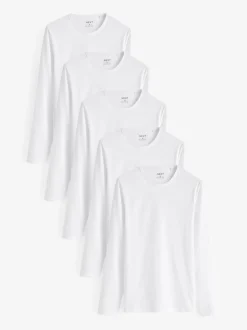Next Blanc - Lot de 5 t-shirts à manches longues New