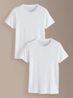 Next Blanc - Lot de 2 t-shirts Signature TENCEL™ Lyocell Outlet