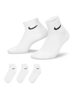 Nike Blanc - Lot de chaussettes de cheville Lightweight Everyday 3 Outlet