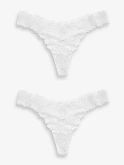 Next - Lot de culottes en dentelle Ultimate Comfort 2 Blanc Hot