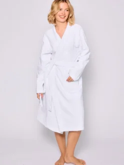 Loungeable Blanc - Peignoir classique en éponge Sale
