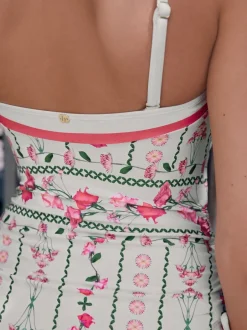 B by Ted Baker Blanc - Maillot de bain bandeau Tummy Control Outlet