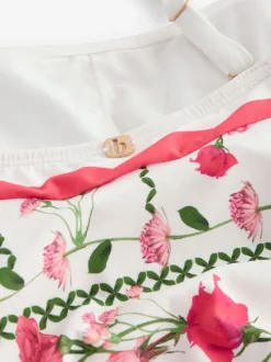 B by Ted Baker Blanc - Maillot de bain bandeau Tummy Control Outlet