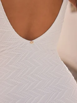 Next - Maillot de bain gainant à encolure dégagée Blanc Sale