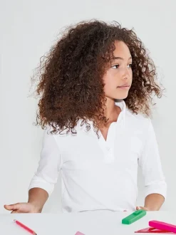 Next Blanc - Maillot scolaire à manches extensibles en coton 3/4 Chemisiers 2 Lot (3-16yrs) New