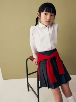 Next Blanc - Manches longues dentelle festonnée École Chemisiers (3-14yrs) Online