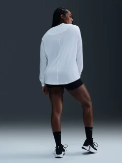 Nike Blanc - haut décontracté Dri-FIT à manches longues Hot