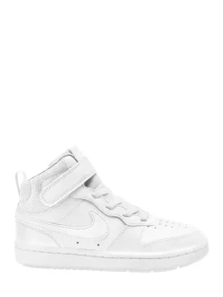 Nike - Junior Court Borough Mid Trainers Blanc