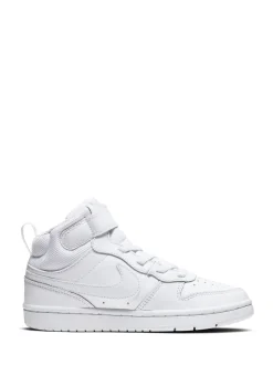Nike - Junior Court Borough Mid Trainers Blanc