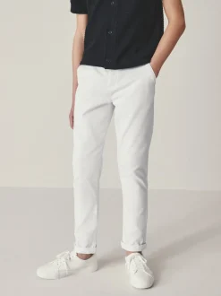 Next - Pantalon chino extensible (3-17ans) Blanc Outlet