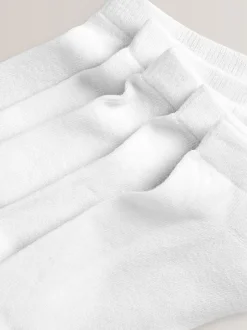 Next Blanc - Paquet de 5 chaussettes d'entraînement à semelle coussinée en coton riche Online
