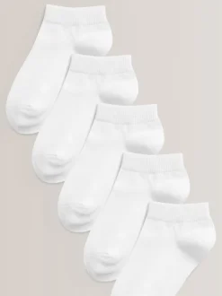 Next Blanc - Paquet de 5 chaussettes d'entraînement en coton riche Sale