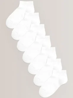 Next Blanc - Paquet de 7 chaussettes d'entraînement en coton riche Outlet