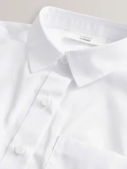 Next Blanc - Paquet de 5 chemises d'école à manches bouffantes (3-16ans) New