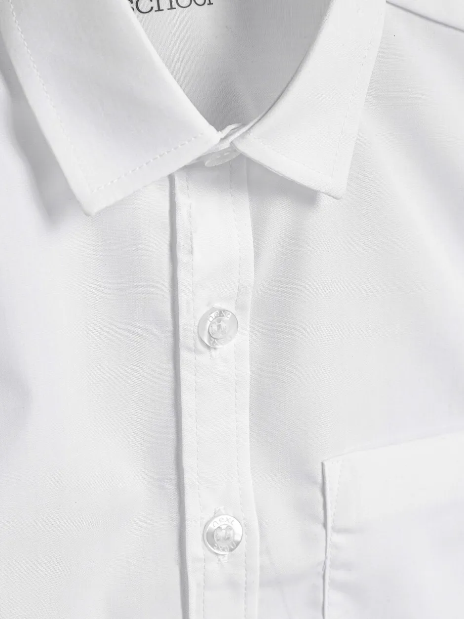 Next Blanc - Paquet de 2 chemises d'école à manches longues (3-17ans) Outlet