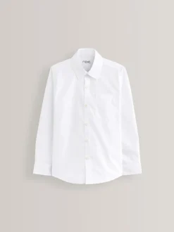 Next Blanc - Paquet de 5 chemises d'école à manches longues (3-17ans) Online