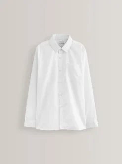 Next Blanc - Paquet de 5 chemises d'école à manches longues (3-17ans)