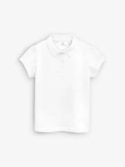 Next Blanc - Paquet de 2 Polo Manches courtes 100% coton (3-16ans) Clearance