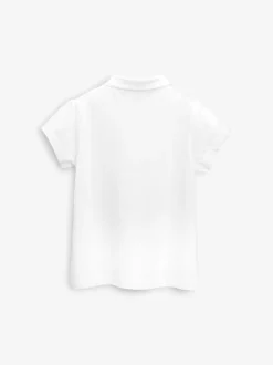 Next Blanc - Paquet de 2 Polo Manches courtes 100% coton (3-16ans) Clearance