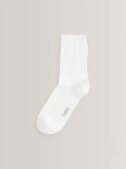 Next Blanc - 10{Paquet de chaussettes en coton riche Clearance