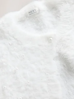 Next Blanc - Pearl Fluffy Occasion Boléro (3-16ans) Sale