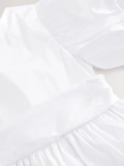 Next Blanc - Peignoir Flower Girls en taffetas Noeud (3mois-8ans) Best