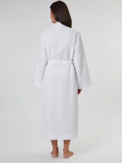 Loungeable Blanc - Peignoir gaufré 100% coton Best