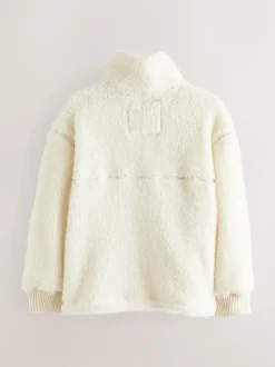 Superdry - Polaire quart zippée Blanc Sale