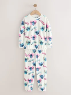 Next Blanc - Pyjama Lilo & Stitch en polaire confortable (3-16ans) New