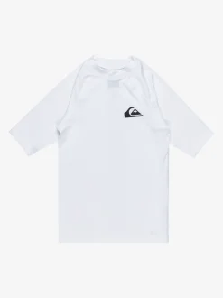 Quiksilver Blanc - Jeunes Manches courtes UPF50 Gilet anti-éclaboussures Best