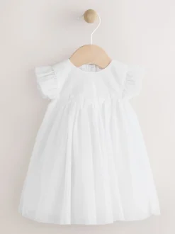 Next Blanc - Robe Bébé en maille (0mths-2yrs)