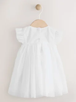 Next Blanc - Robe Bébé en maille (0mths-2yrs)