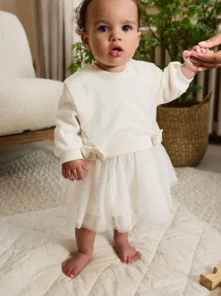 Next Blanc - Robe Bébé Twofer en maille (0mois à2ans) Clearance