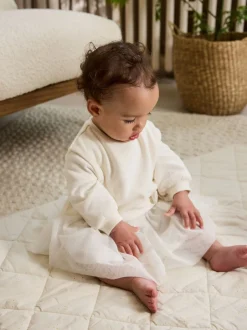 Next Blanc - Robe Bébé Twofer en maille (0mois à2ans) Clearance