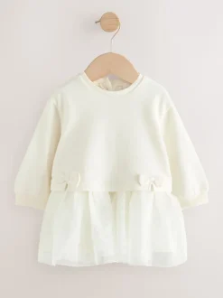 Next Blanc - Robe Bébé Twofer en maille (0mois à2ans) Clearance