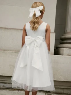 Next Blanc - Robe Nœud pour Fille Fleurie (3mths-16yrs) Best