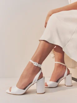 Next Blanc - Sandales de mariage Forever Comfort® à talons carrés à bout rond Best