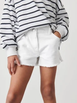 Next Blanc - Short en jean à bords effilochés (3-16ans) Sale