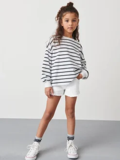 Next Blanc - Short en jean à bords effilochés (3-16ans) Sale