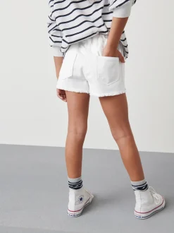 Next Blanc - Short en jean à bords effilochés (3-16ans) Sale