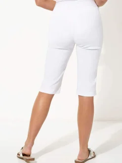 Roman - Short stretch longueur genoux Blanc Online