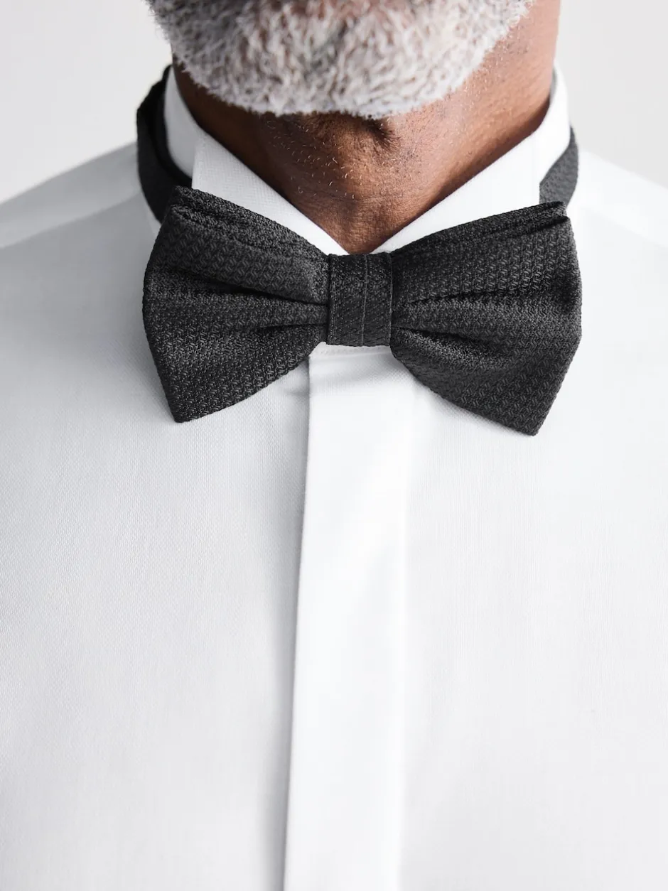 Next Blanc - Signature Coton égyptien Chemises et cravates Nœud de soie