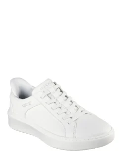 Skechers Blanc - Court Break Double Vented Slip In Trainers Outlet