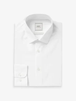 Next Blanc - Skinny Fit (Skinny Fit) - Chemises intelligentes faciles d’entretien à poignets simples New