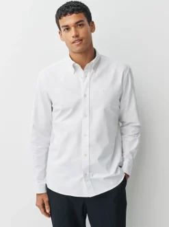 Next - Slim Fit (Slim Fit) - Chemise Oxford à manches longues Blanc