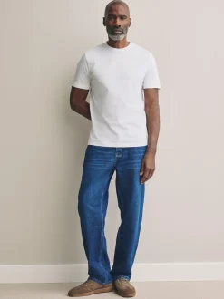 Next Blanc - Slim Fit (Slim Fit) - T-shirt à col ras du cou en coton Signature SUPIMA® Sale