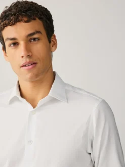 Next Blanc - Slim Fit (Slim Fit) - Chemise Signature texturée à manches longues Hot