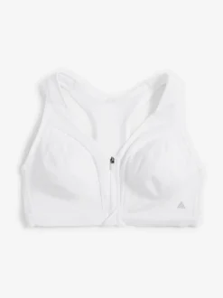 Next Blanc - Soutien-gorge B-GG Active Sports Impact élevé Dry Tech zippé sur le devant Clearance