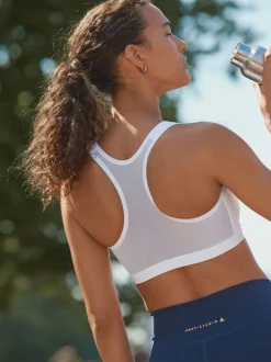 Next Blanc - Soutien-gorge B-GG Active Sports Impact élevé Dry Tech zippé sur le devant Clearance